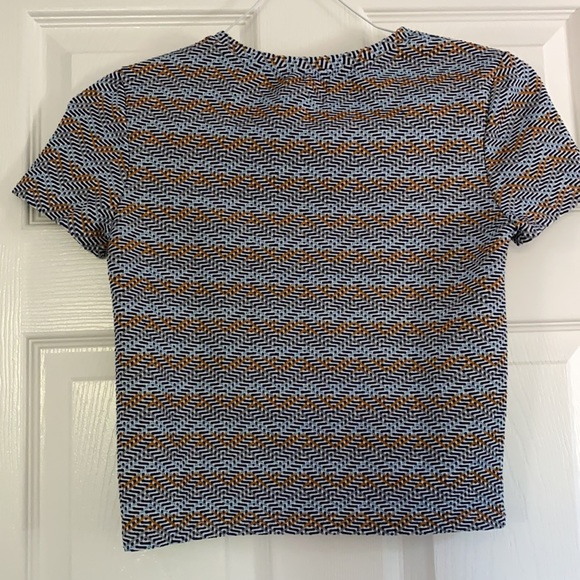 ZARA trafaluc cropped orange blue top - Picture 4 of 5